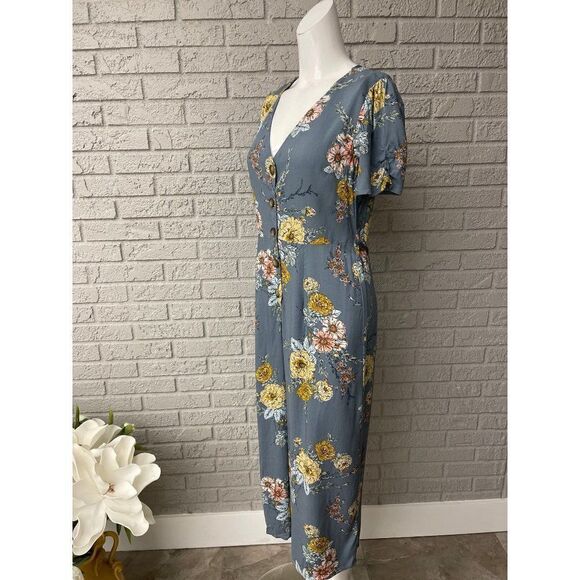 Bands of Gypsies Floral V Neck Jumpsuit Size S NWT - Picture 3 of 8